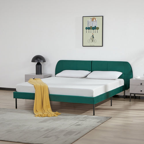 Lit capitonné Porvoo [en.casa]