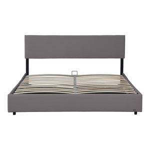 Lit coffre Juva rembourré avec velours côtelé Corium  