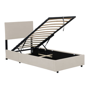 Lit capitonné Juva avec matelas à mousse froid 