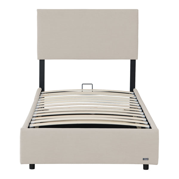 Lit capitonné Juva avec matelas à mousse froid 