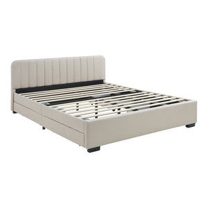 Bed Nofrenna bedframe met bedbodem en 4 bedlades [en.casa] 