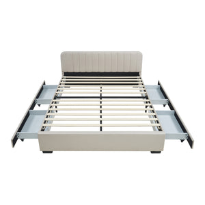Bed Nofrenna bedframe met bedbodem en 4 bedlades [en.casa] 