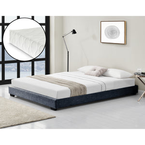 Lit Moderne Rembourré avec Similicuir avec Matelas Corium 