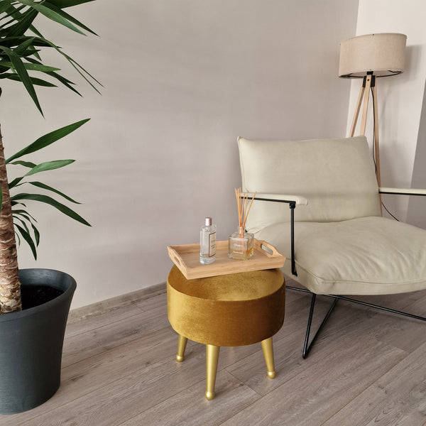 [en.casa] Poef voetenbank Laholm 40x40 cm - 4 varianten