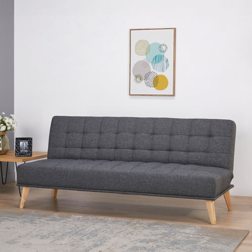 Slaapbank Pukkila 180x86x81 cm Textiel [en.casa]