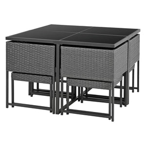 Salon de Jardin pour 8 Personnes Tarragona avec Coussins plusieurs couleurs [en.casa]