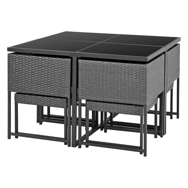 Salon de Jardin pour 8 Personnes Tarragona avec Coussins plusieurs couleurs [en.casa]