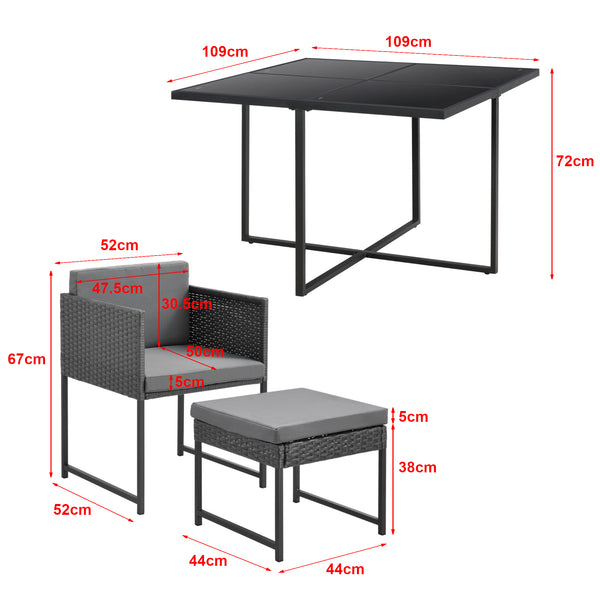 Salon de Jardin pour 8 Personnes Tarragona avec Coussins plusieurs couleurs [en.casa]