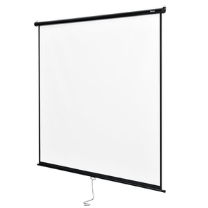 [in.tec] Écran de Projection Déroulable avec Boîtier en Acier Cinéma à la Maison 113 Pouces Polyester et PVC
