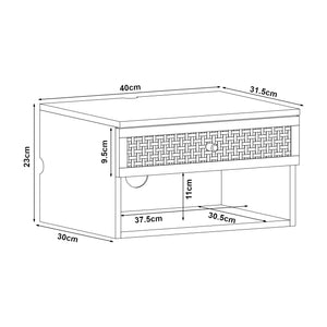 Wandrek Eiker met lade 40x31,5x23 cm [en.casa]
