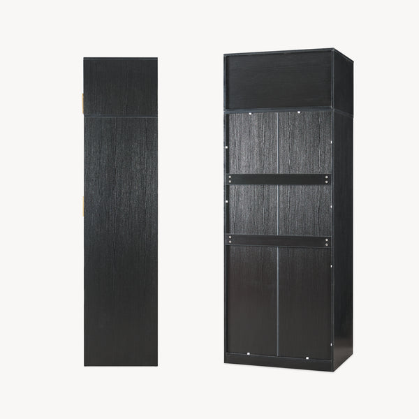 Kledingkast Larundi 216x80x52 cm met 4 deuren [en.casa]