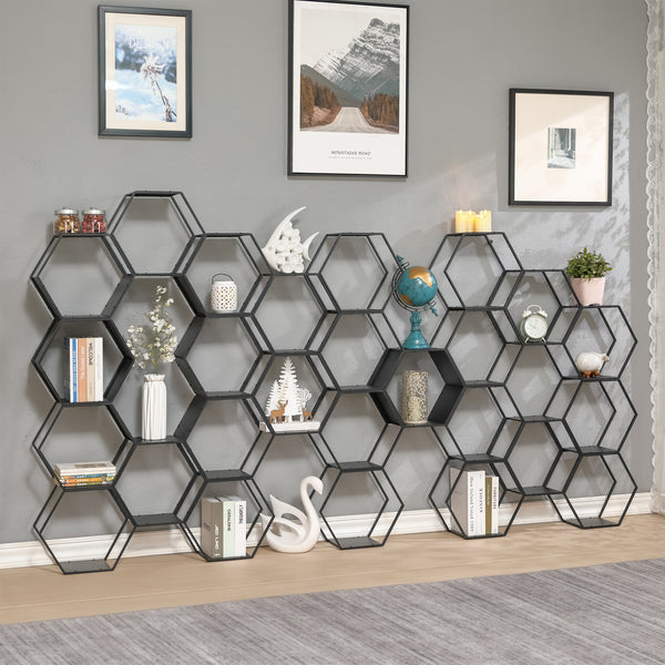 Wandrek Tand wandplankenset 32x37x19 cm [en.casa]