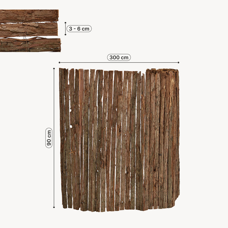 Croquis coté Canisse en écorce Zamora naturel casa.pro