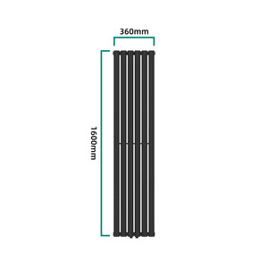Radiateur à panneaux double Nore 1198 W acier 160 x 36 cm noir [neu.haus]