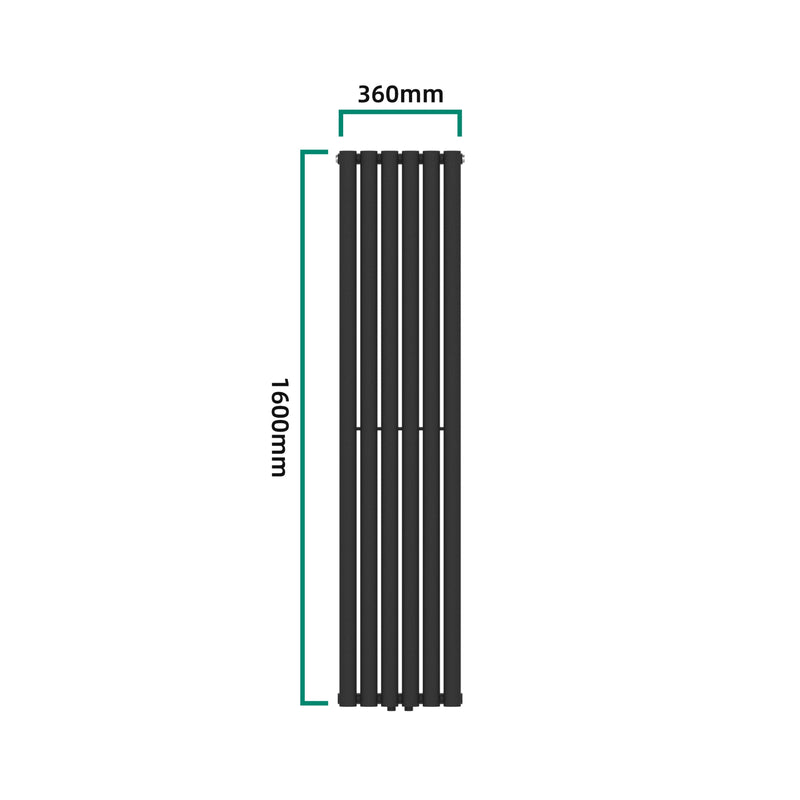 Croquis coté Radiateur design Nore courbé à deux couches