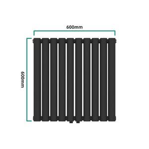 Radiateur à panneaux double Nore 800 W acier 60 x 60 cm noir [neu.haus]