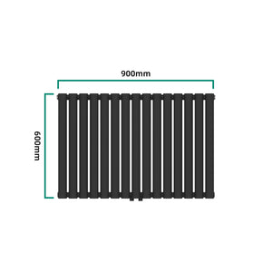 Radiateur à panneaux double Nore 1180 W acier 60 x 90 cm noir [neu.haus]
