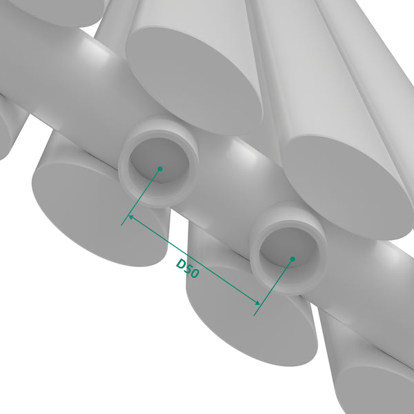 Radiateur à panneaux double Nore 812 W acier 160 x 24 cm blanc [neu.haus]