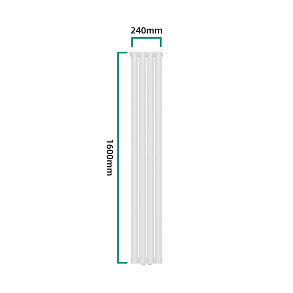 Radiateur à panneau plat Nore 438 W acier 160 x 24 cm blanc [neu.haus]