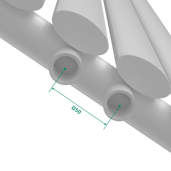 Radiateur à panneau plat Nore 438 W acier 160 x 24 cm blanc [neu.haus]