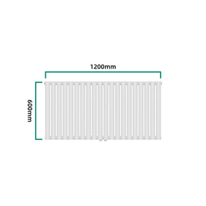 Radiateur à panneau plat Nore 857 W acier 60 x 120 cm blanc [neu.haus]