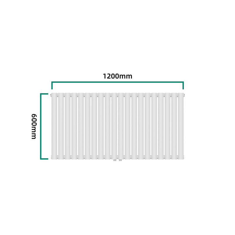 Maßskizze [neu.haus] Designradiator Nore 60x120x5,6 cm wit