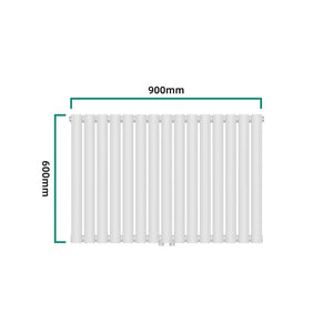 Radiateur à panneau plat Nore 653 W acier 60 x 90 cm blanc [neu.haus]
