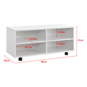 [en.casa] Opbergkast op wielen Barkarö 90x35x41 cm - 2 varianten