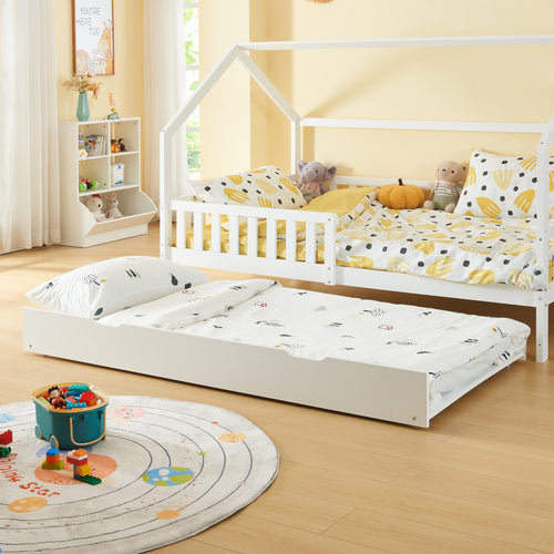 Bettauszug Ydre 197x94x22 cm Wit [en.casa] - premiumXL