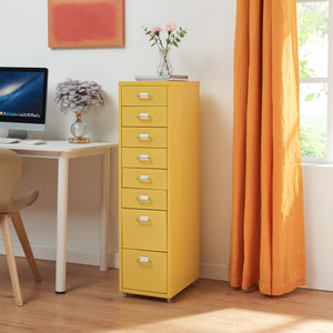 Rollcontainer Kökar met 8 lades 109x28x41 cm [en.casa] - premiumXL