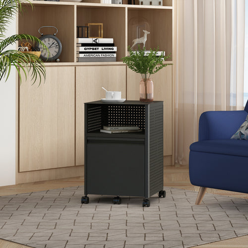 Caisson de bureau à roulettes Velvevn acier 54 x 40 x 36 cm [en.casa]