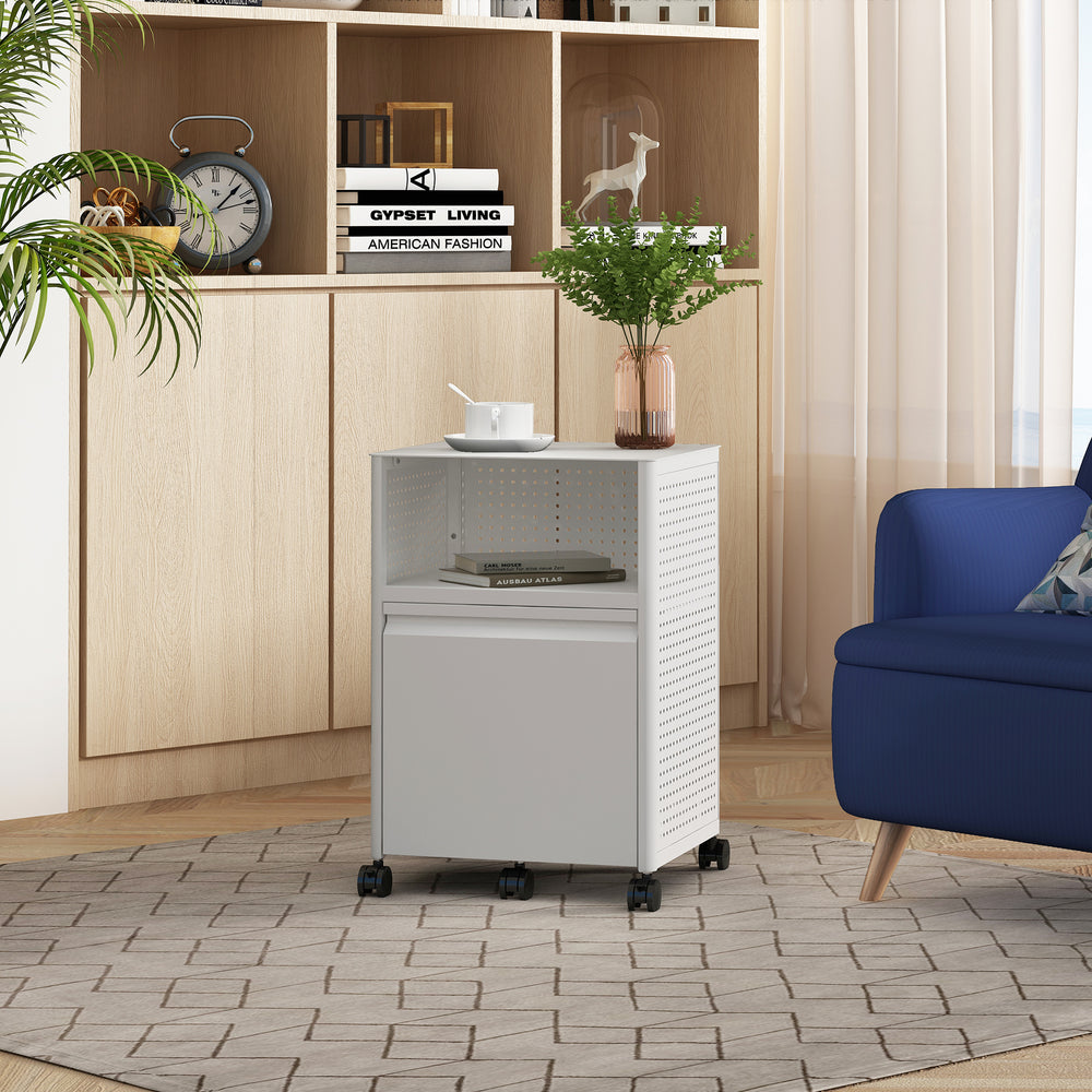 Caisson de bureau à roulettes Velvevn acier 54 x 40 x 36 cm [en.casa]