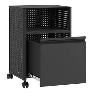 Caisson de bureau à roulettes Velvevn acier 54 x 40 x 36 cm [en.casa]