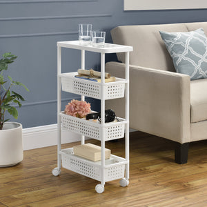 Keukentrolley bijzettafel op wielen wit - verschillende modellen