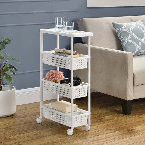 Keukentrolley bijzettafel op wielen wit - verschillende modellen