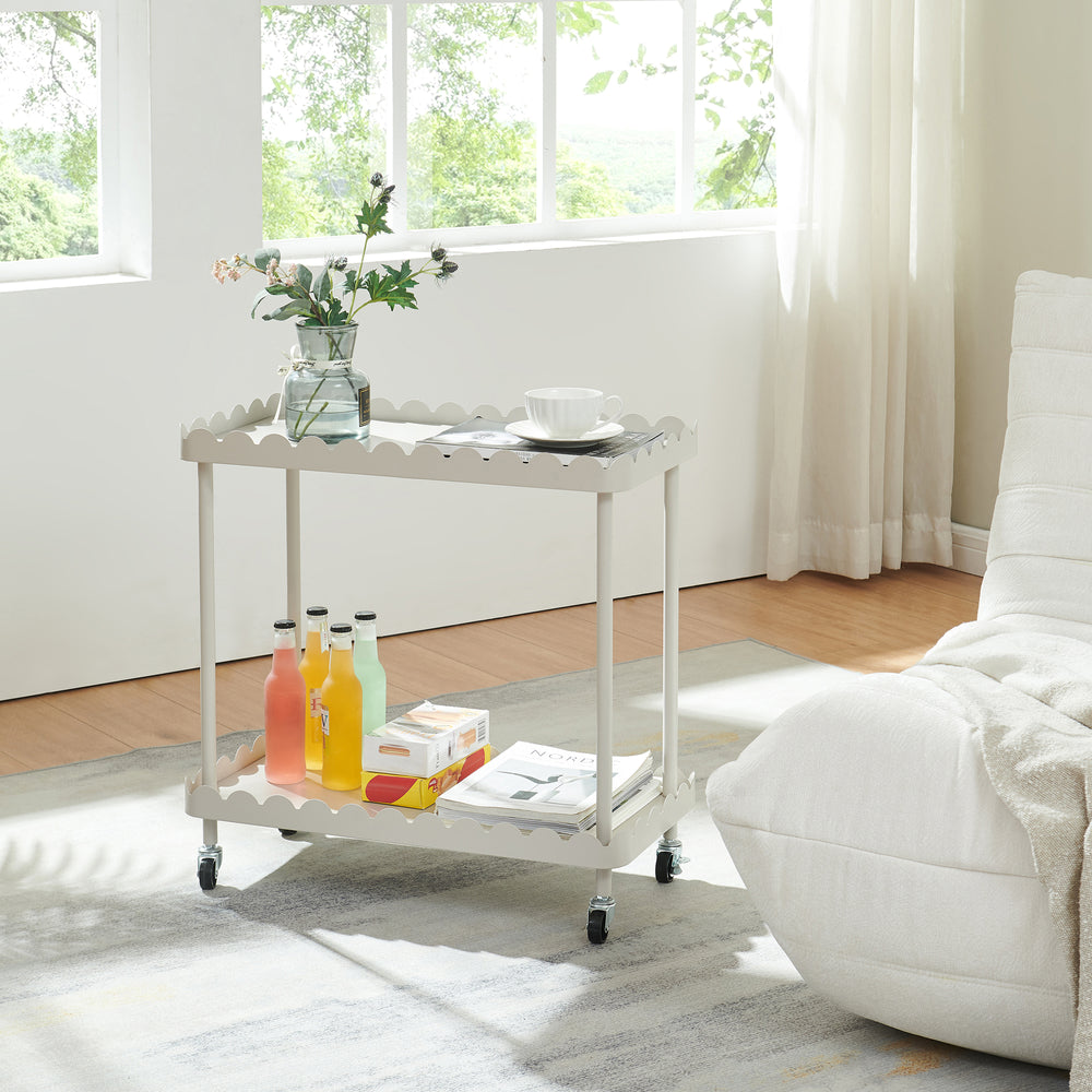 Serwagen Bolmanralu 60x61x31 cm Grijs [en.casa]