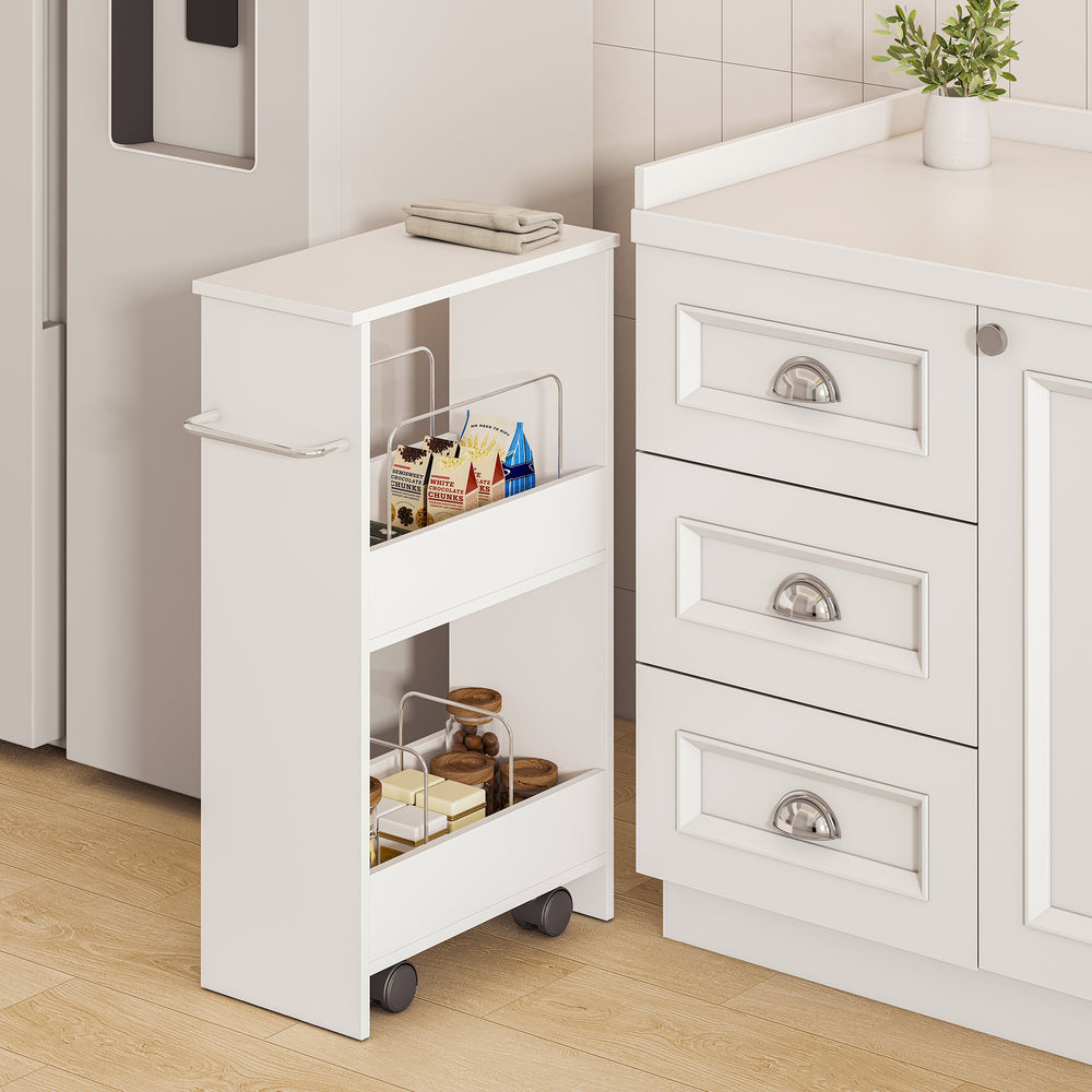 Rollwagen Katra 67x40x20 cm Wit [en.casa] - premiumXL