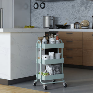 Chariot de cuisine Pyhäntä acier [en.casa] - premiumXL