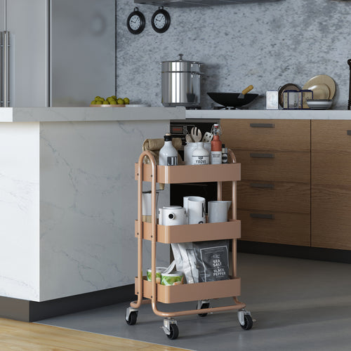 Chariot de cuisine Pyhäntä acier [en.casa] - premiumXL
