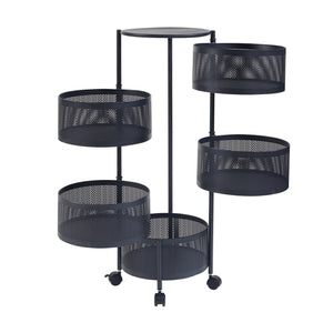 Chariot de service Steigen acier [en.casa]