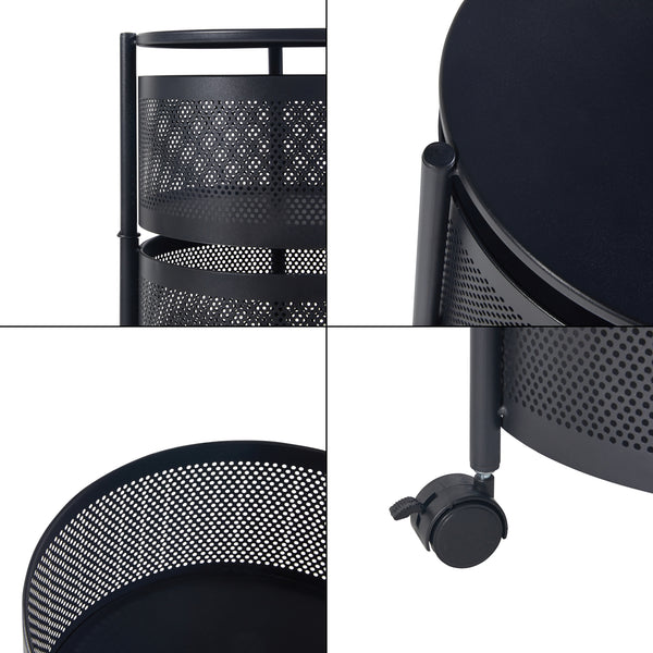 Chariot de service Steigen acier [en.casa]