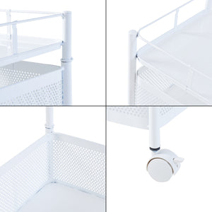 Chariot de service Sunndal acier [en.casa]