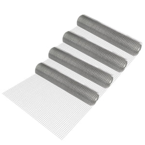 Clôture grillagée 1x25 m/rouleau acier galvanisé gris pro.tec - premiumXL