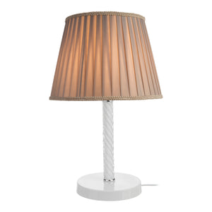 Lampe de bureau Kilbride en métal verre textile 40 cm E27 [lux.pro]