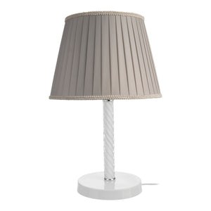 Lampe de bureau Kilbride en métal verre textile 40 cm E27 [lux.pro]