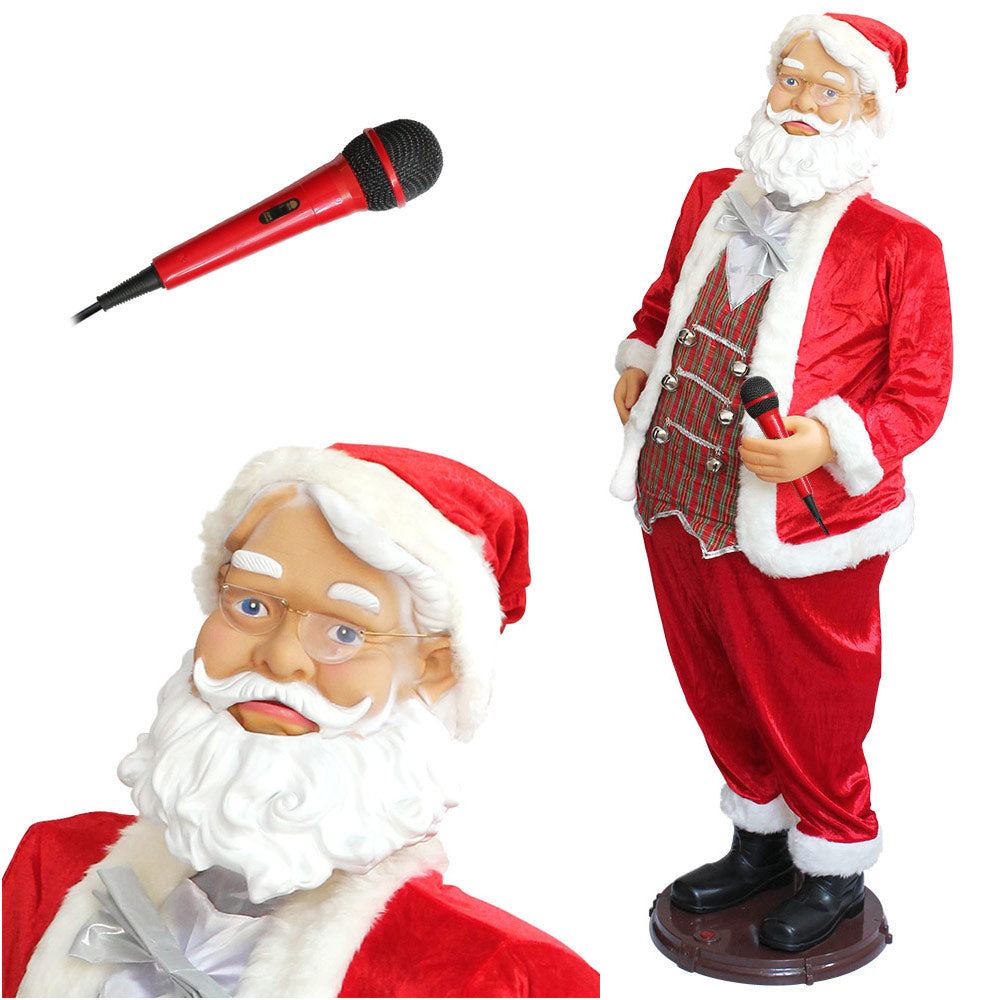 Kerstman met bewegingssensor en/ of karaoke functie  - 2 modellen