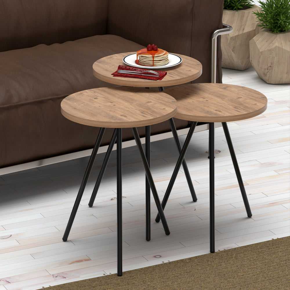 Table d’appoint Ølgod lot de 3 en différentes couleurs [en.casa] - premiumXL