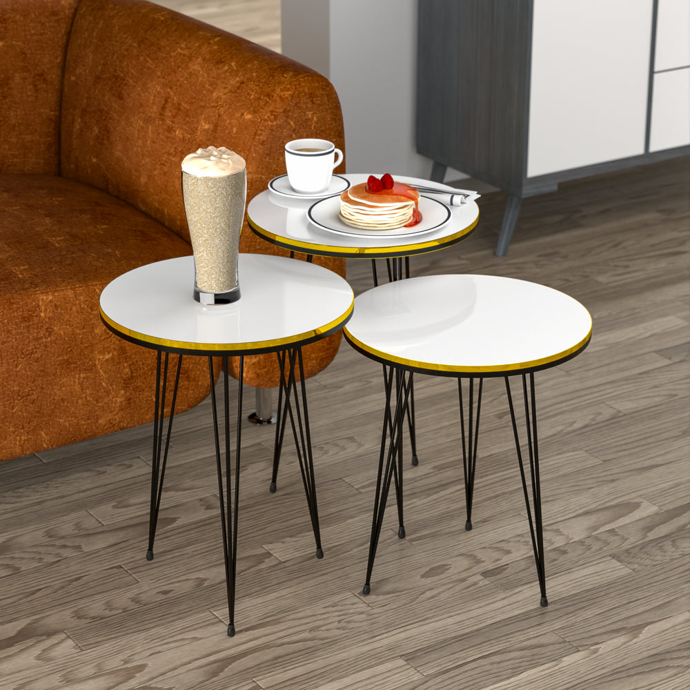Table d’appoint Ry lot de 3 en différentes couleurs [en.casa] - premiumXL