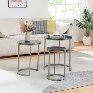 Table d’appoint Bornholm, lot de 3, différentes couleurs [en.casa] - premiumXL