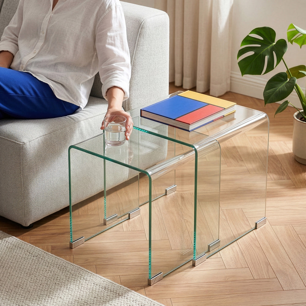 Bijzettafel Kariengem set van 2 [en.casa]